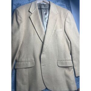 Hunt Valley Men's 46R 100% Camel Hair Tan Sports‎ Coat Blazer Vintage USA READ
